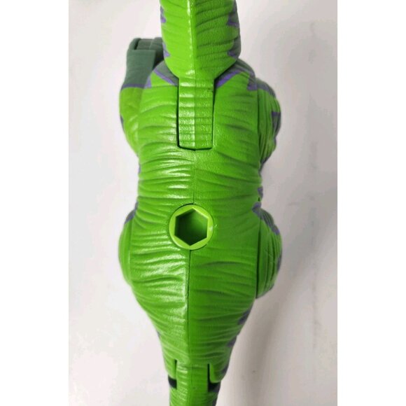 2004 Mattel Green Dinosaur Makes Stomping Sounds Roars Posable Head And Tail - Picture 5 of 8